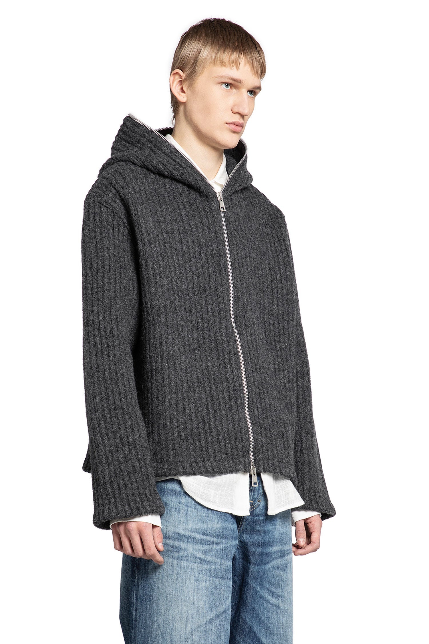 Mega-Rib-Wool-Zip-Up-Hoodie - 2