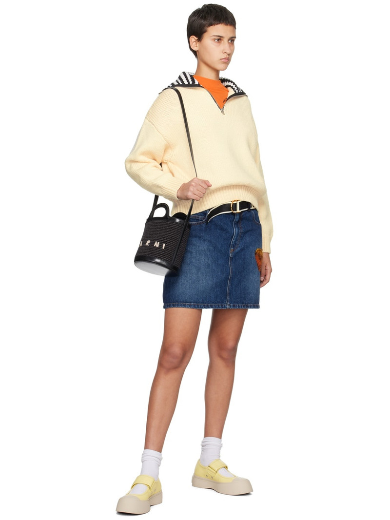 Marni Off-White Half-Zip Sweater outlook