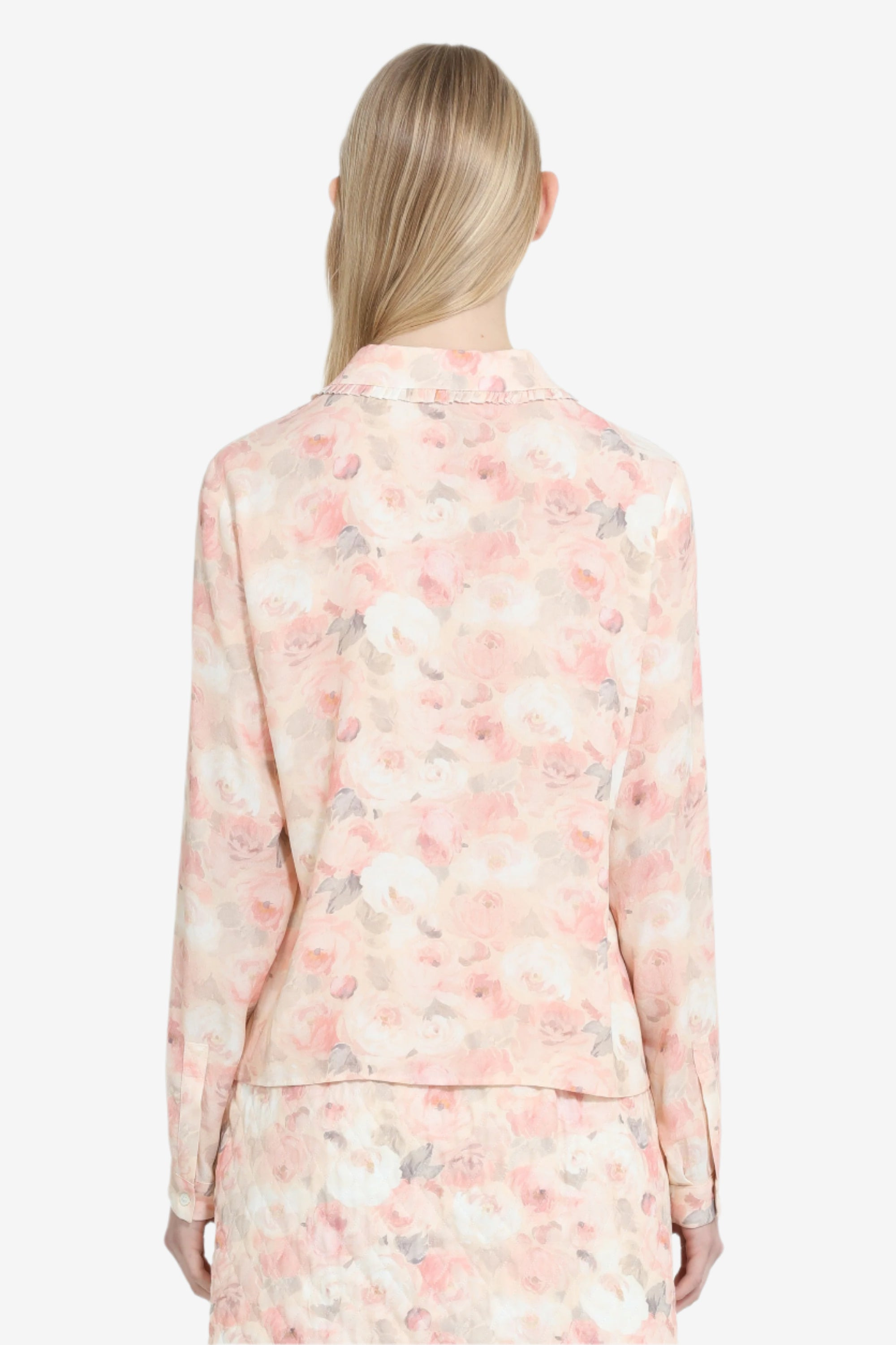 FLORAL PRINT SHIRT WITH MINI RUFFLES AND POCKETS - 2