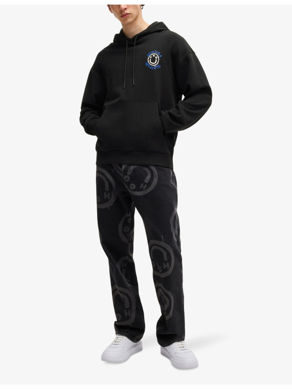 Graphic-print relaxed-fit cotton-jersey hoody - 2