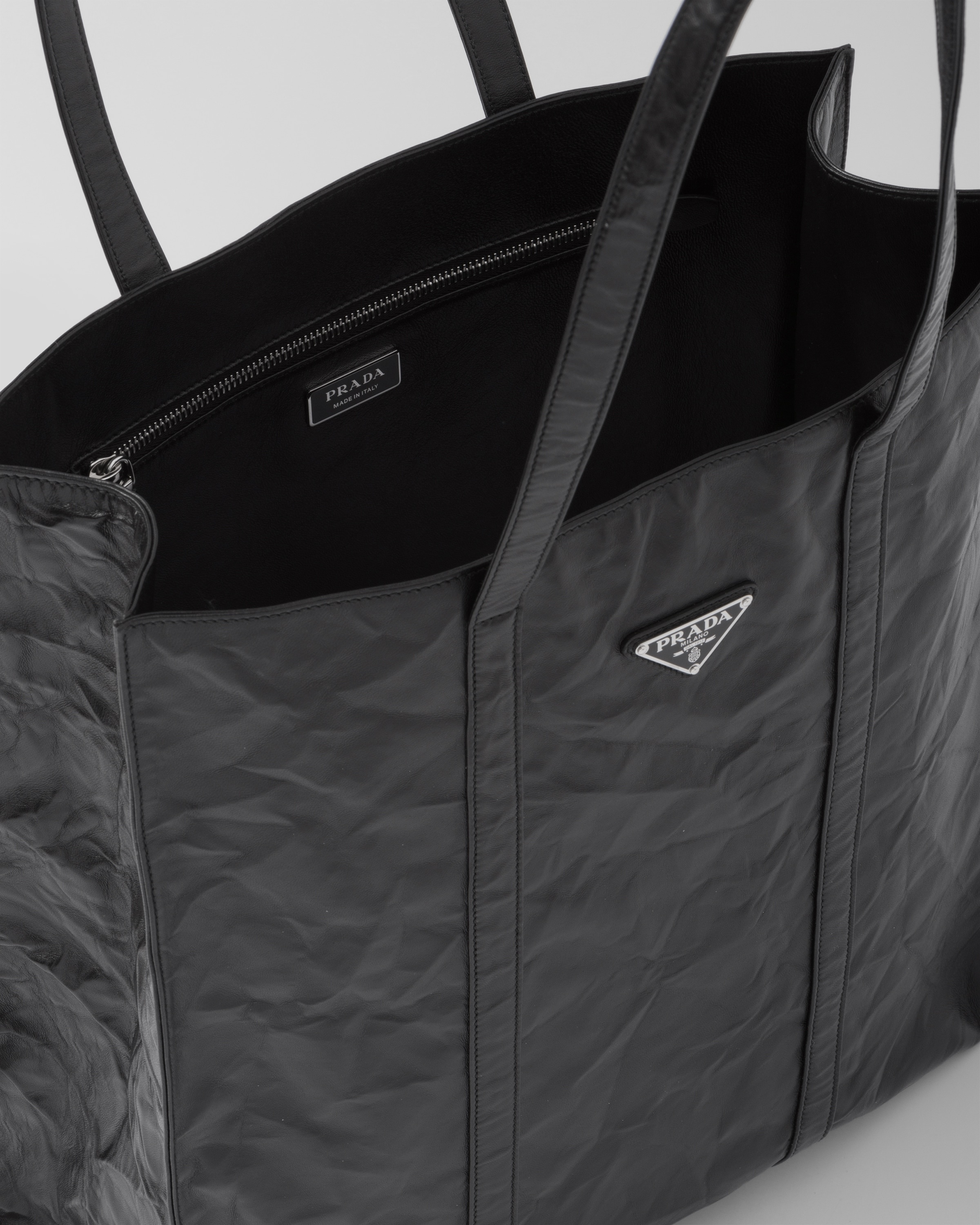 Prada Medium antique nappa leather tote bag | REVERSIBLE