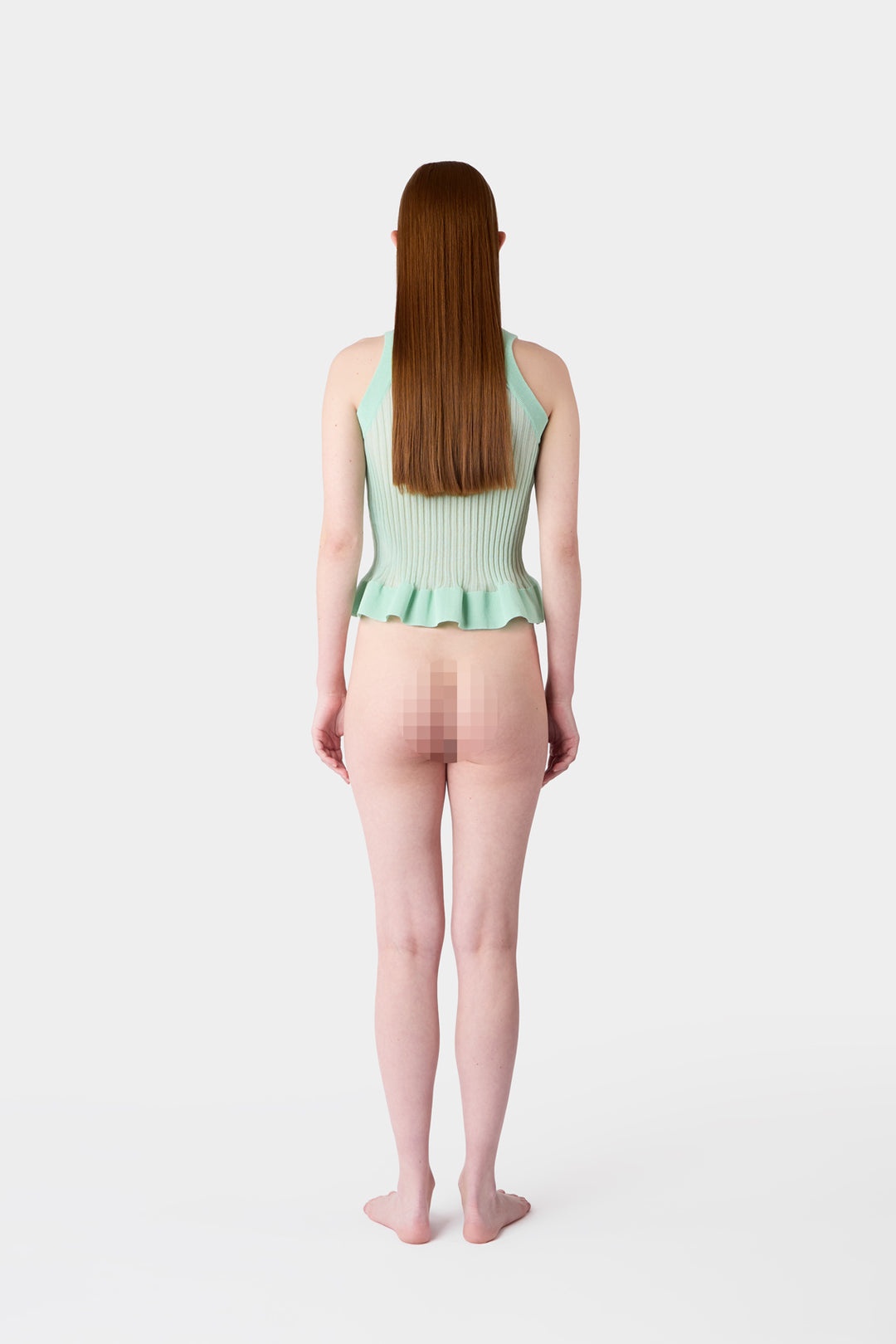 KNIT TANK TOP / light mint - 4