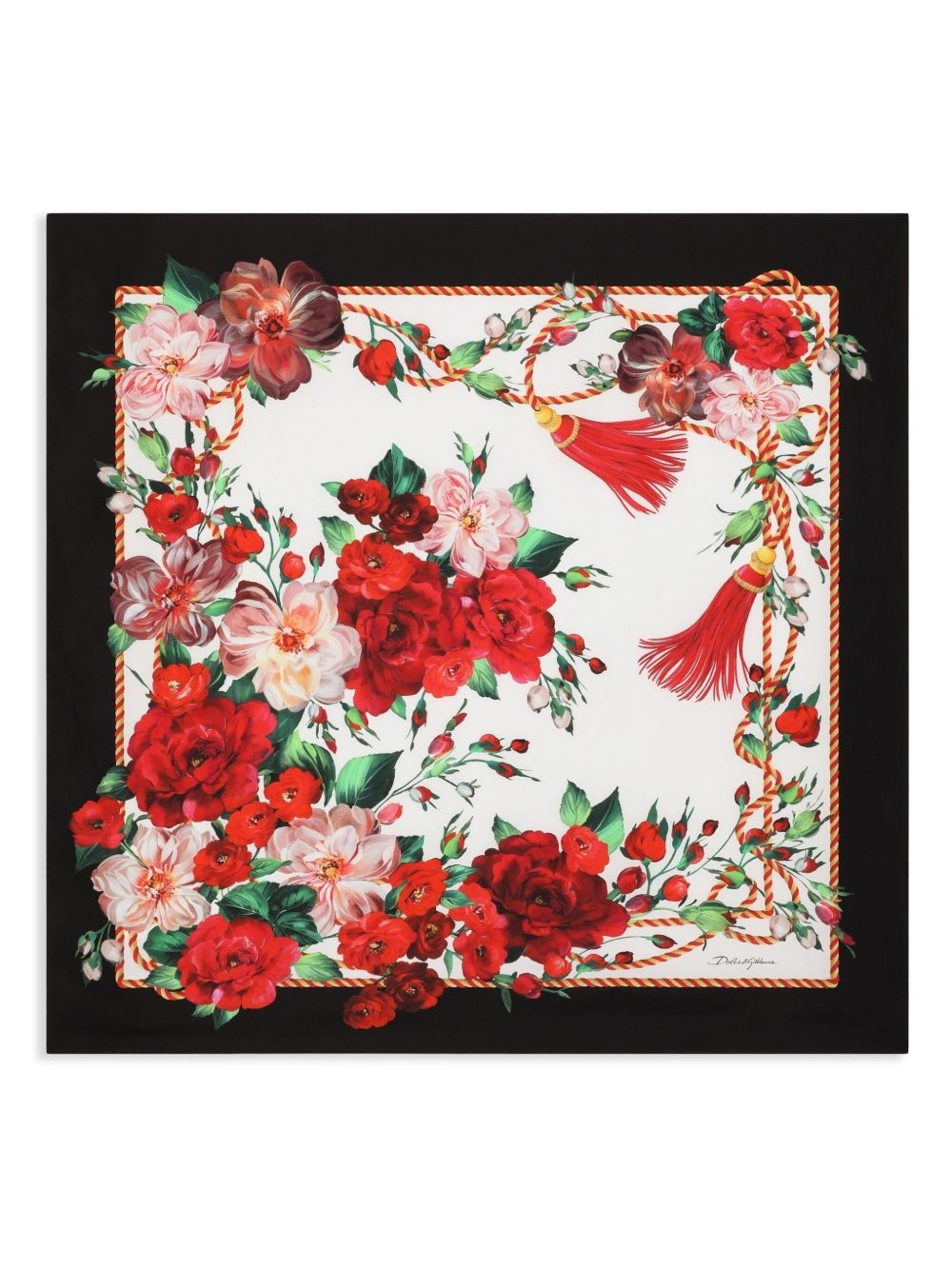 rose-print scarf - 1