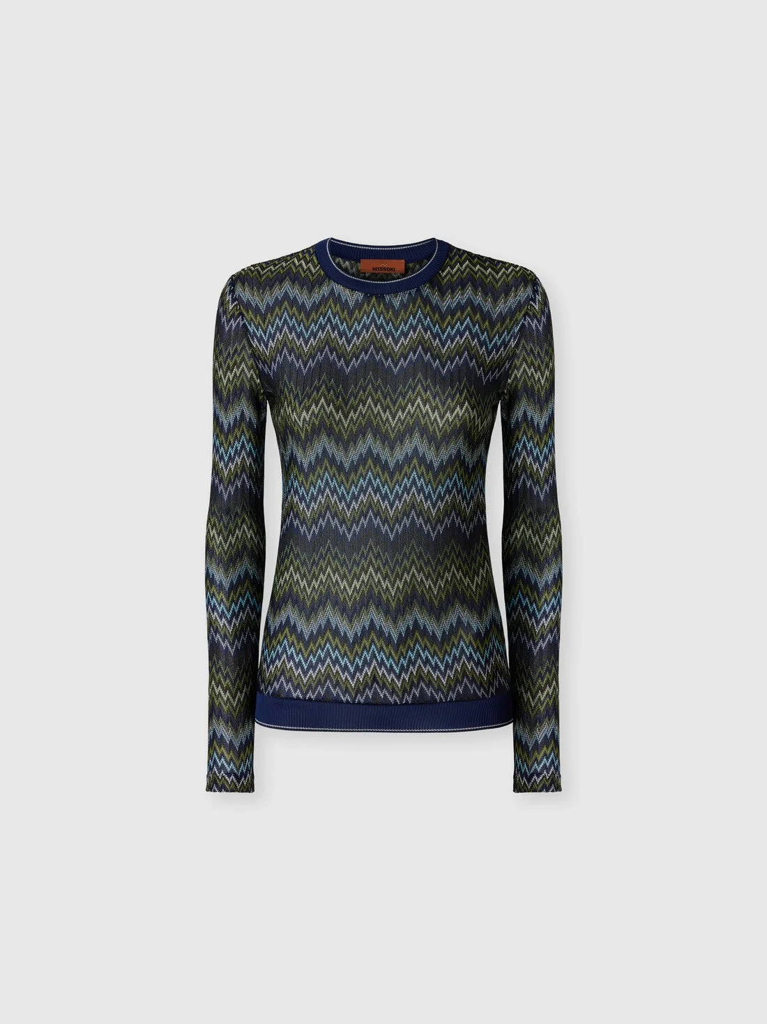 Long-sleeve viscose sweater with snake motif - 1