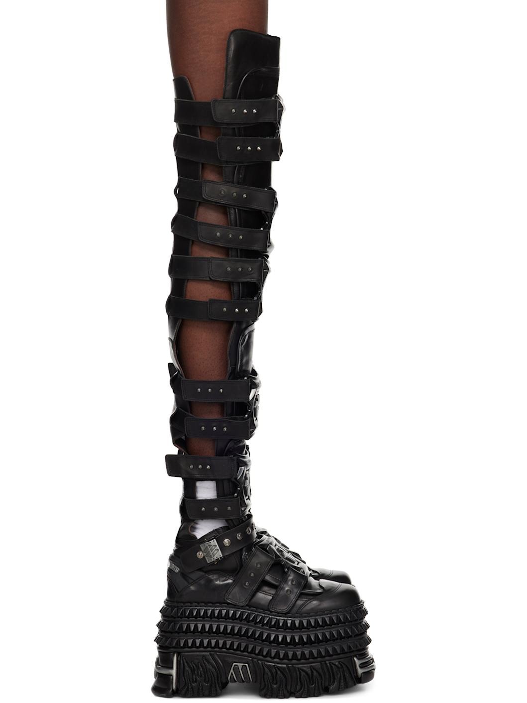 Black New Rock Edition Gamer Tall Boots - 1