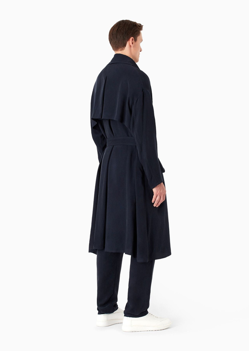 Icon cupro double-breasted trench coat 3