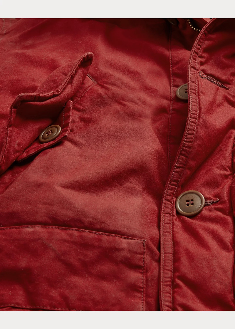 Faux-Fur-Trim Oilcloth Parka 5