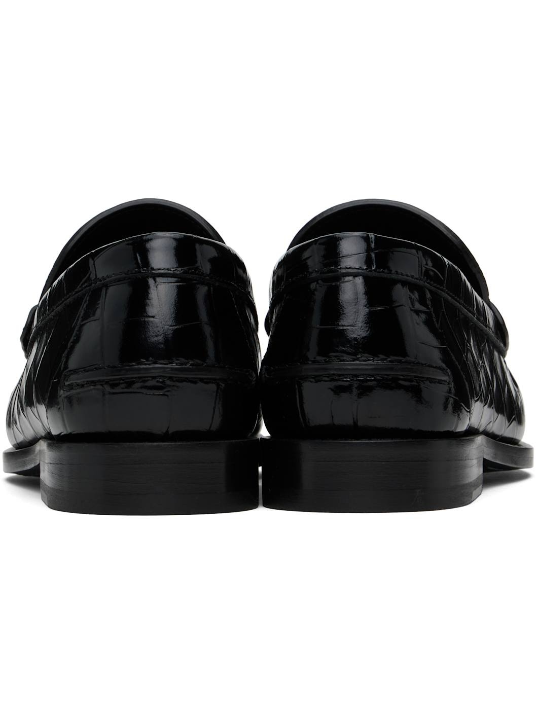 Black Croc-Effect Medusa '95 Loafers - 2