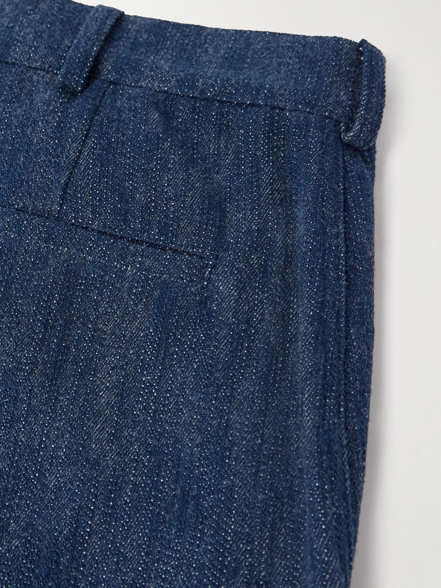 Balloon Tapered Cotton and Virgin Wool-Blend Trousers Blue - 5