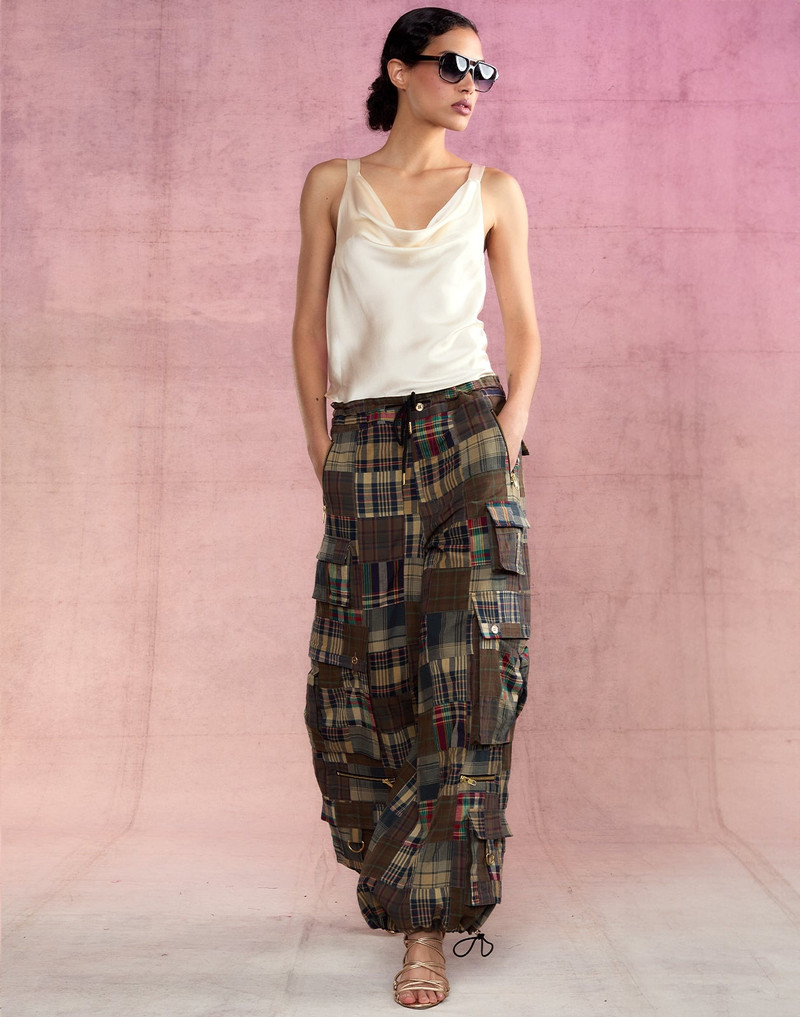 CYNTHIA ROWLEY Madrid Madras Cargo Pants outlook