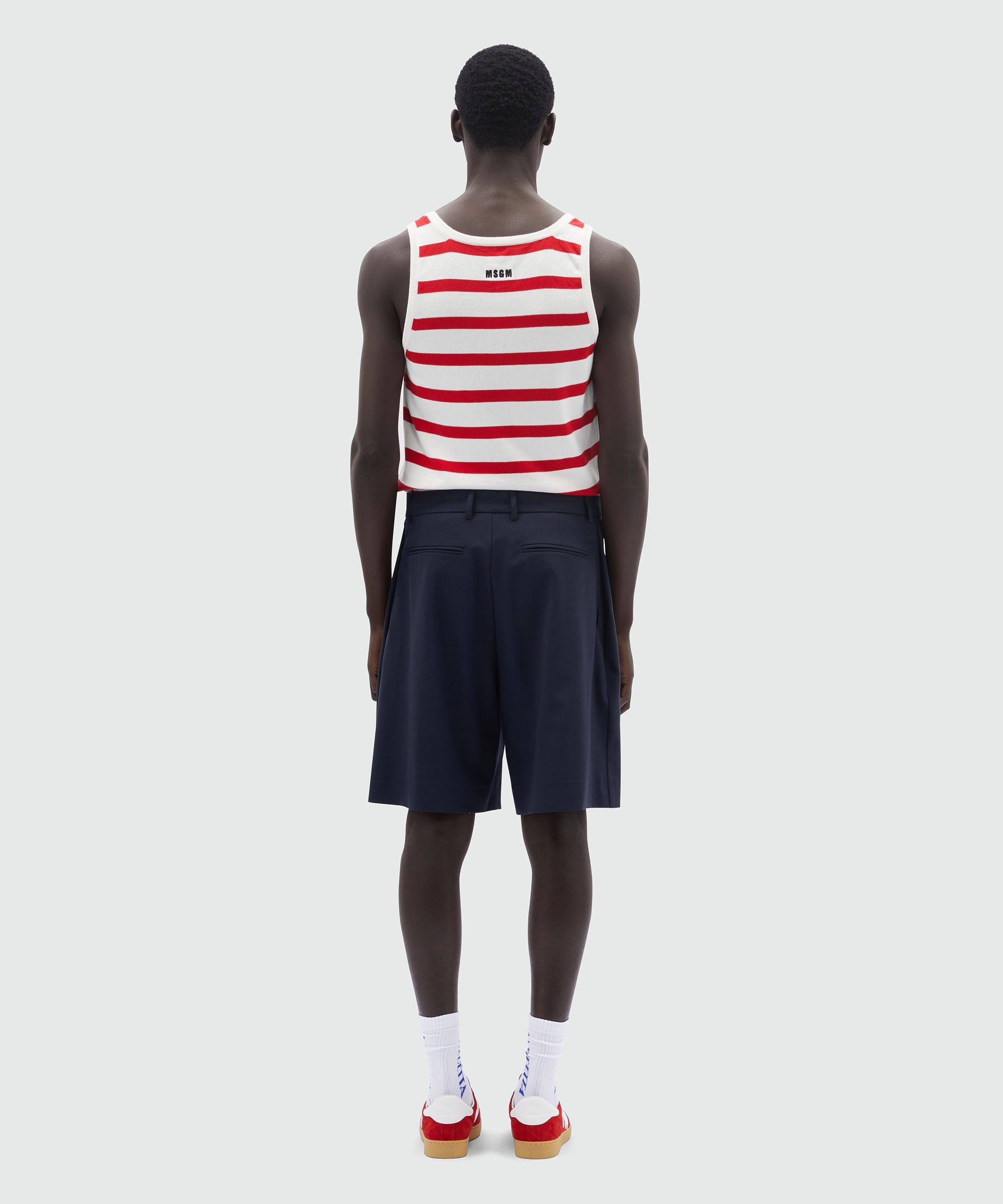 Bermuda shorts in blue fresh wool - 3