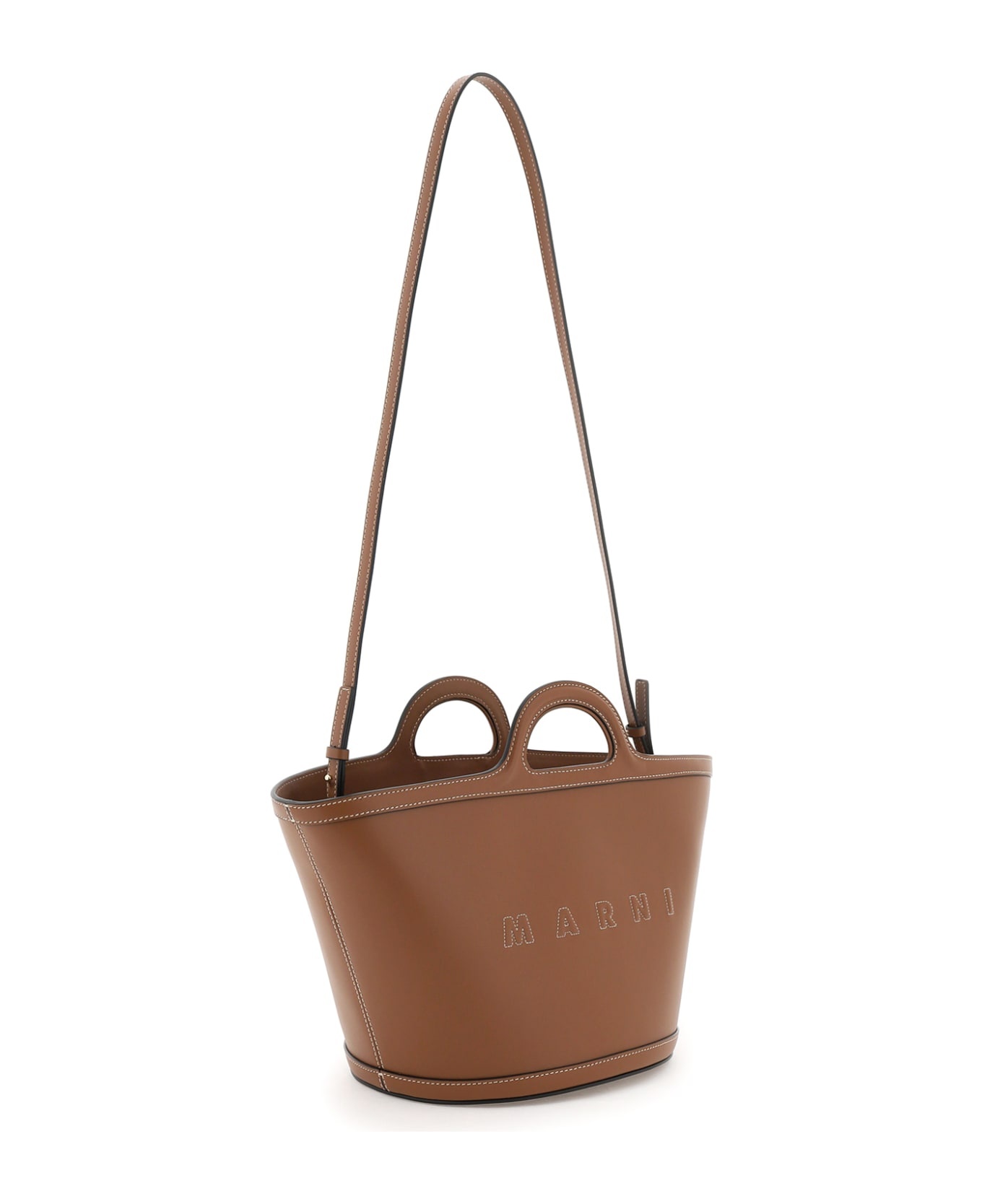 Tropicalia Small Bag In Brown Leather - 4