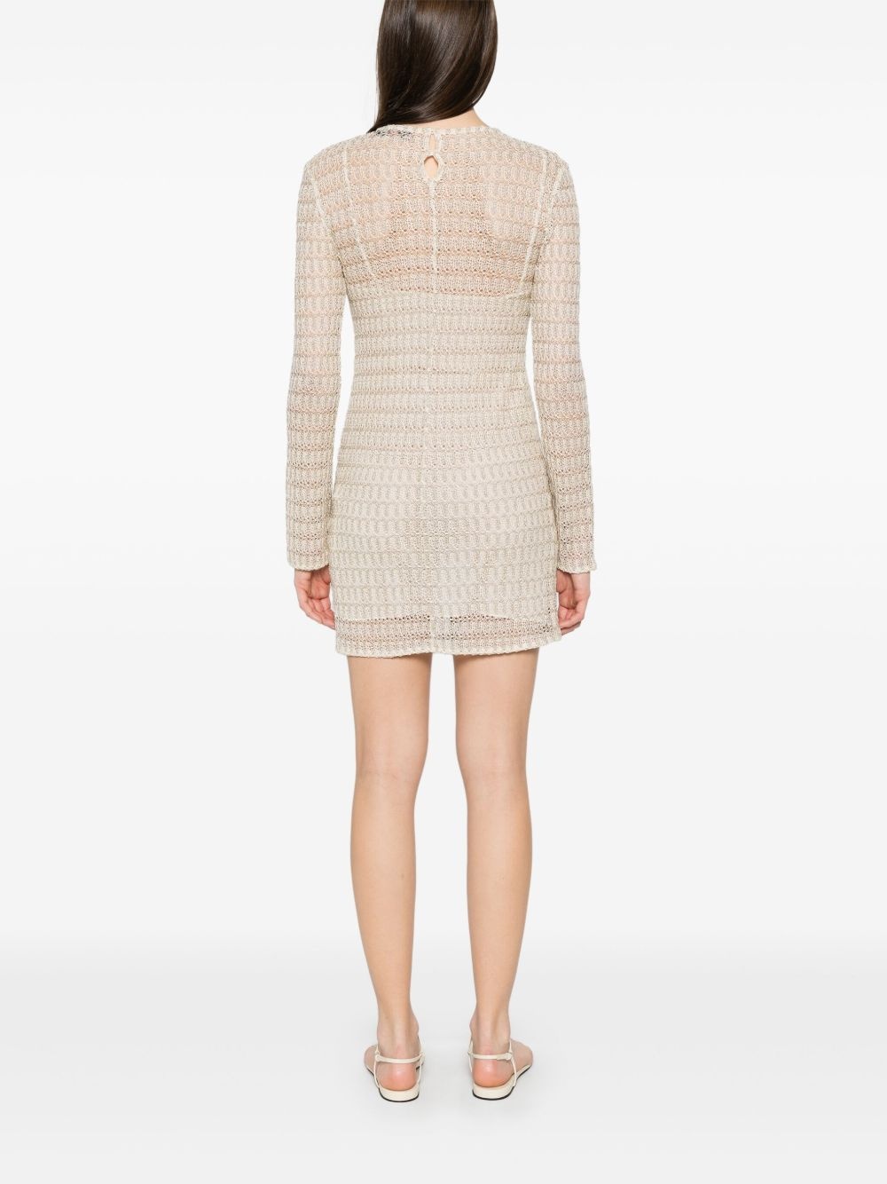 open-knit mini dress - 4