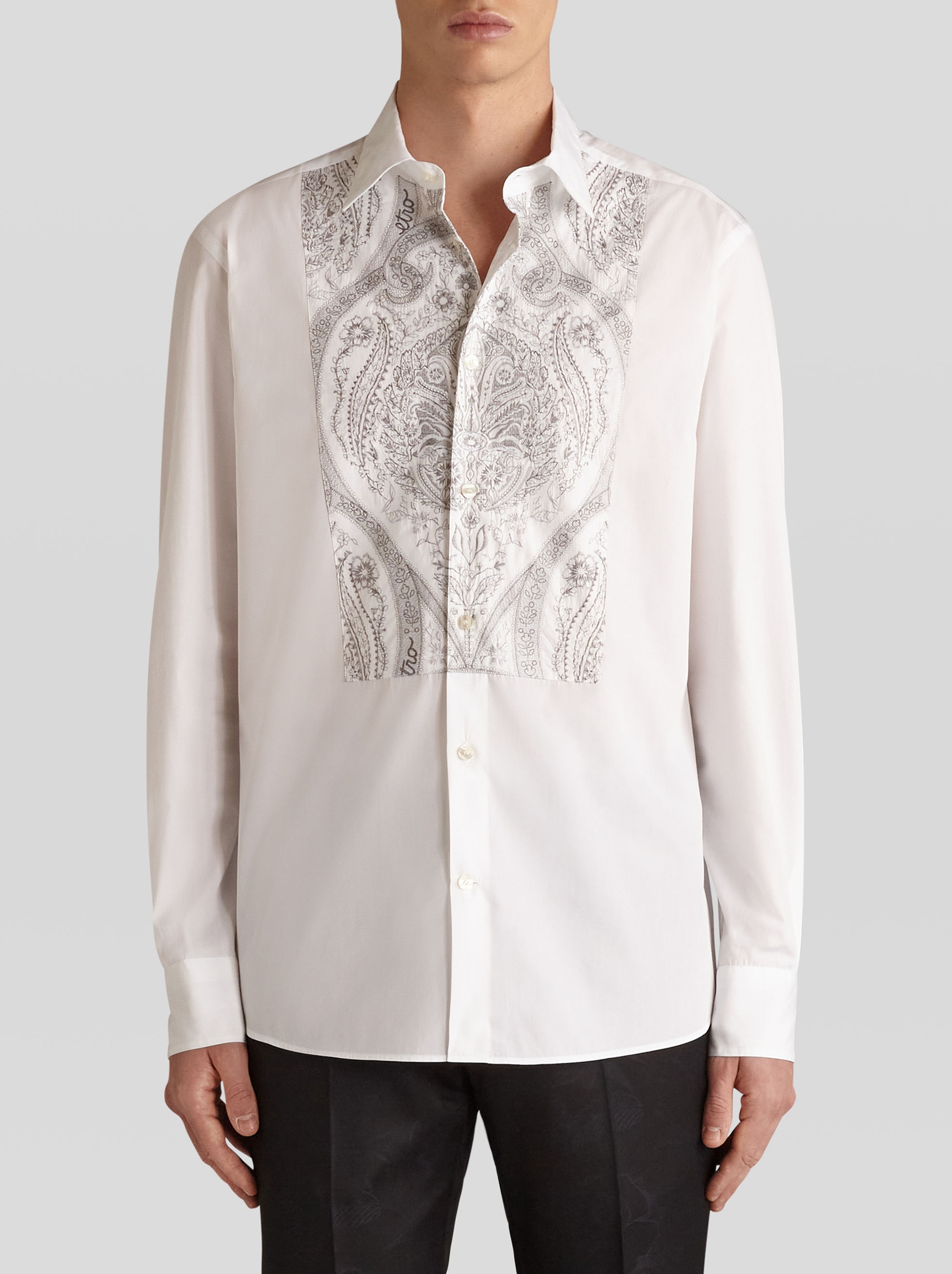 Cotton Plastron Shirt