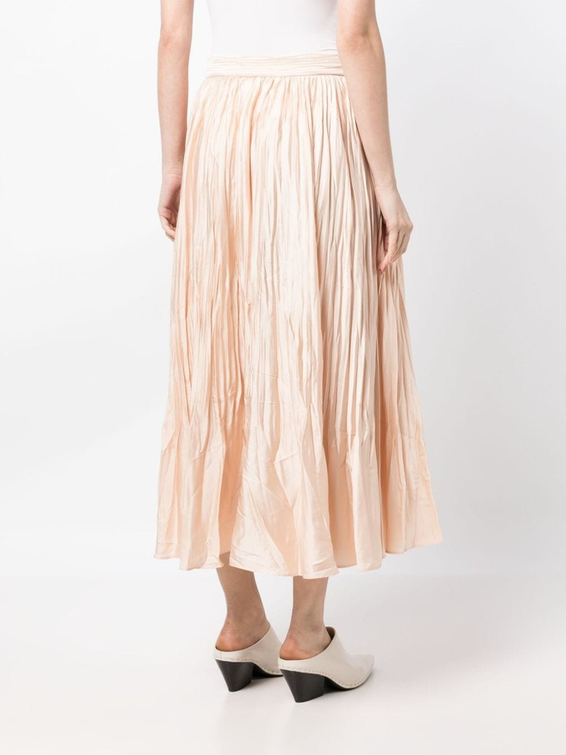 crinkled-finish pleated midi skirt 4