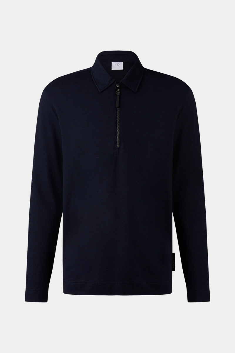 Bailey Longsleeve polo shirt in Navy blue 1