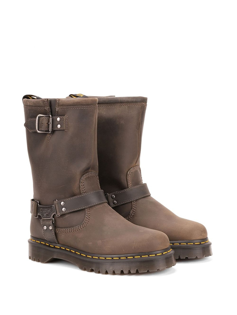 Dr. Martens buckle-strap biker boots outlook