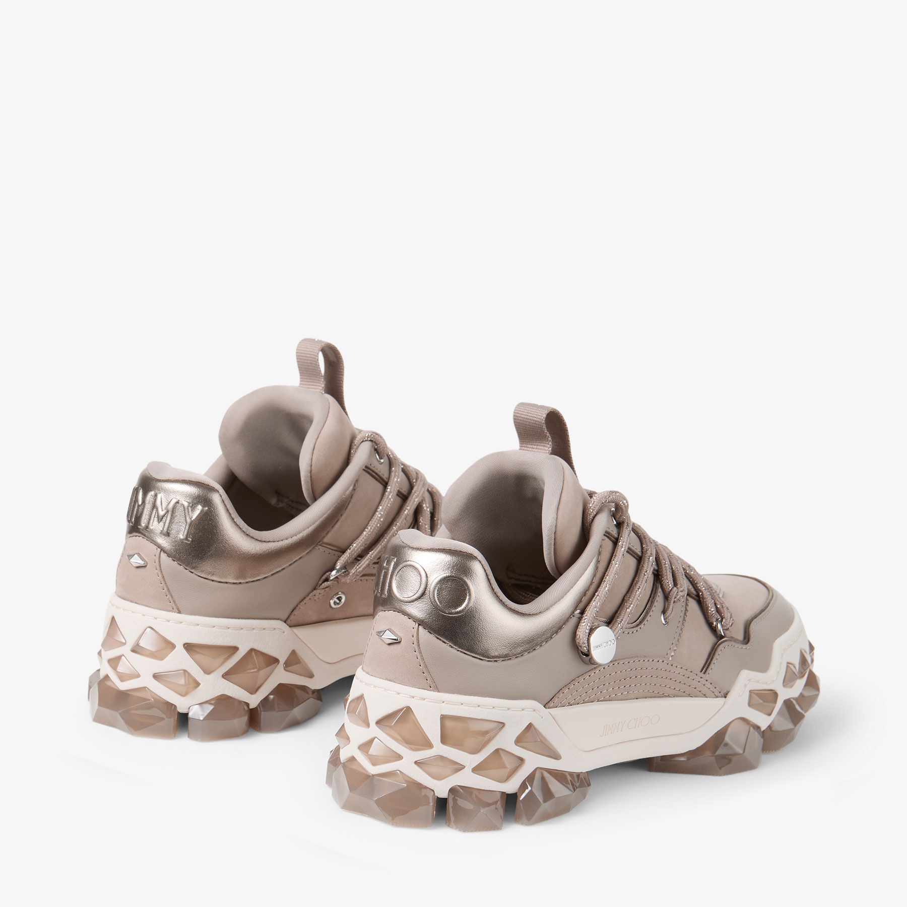Diamond X II/F
Taupe Leather Trainers - 6