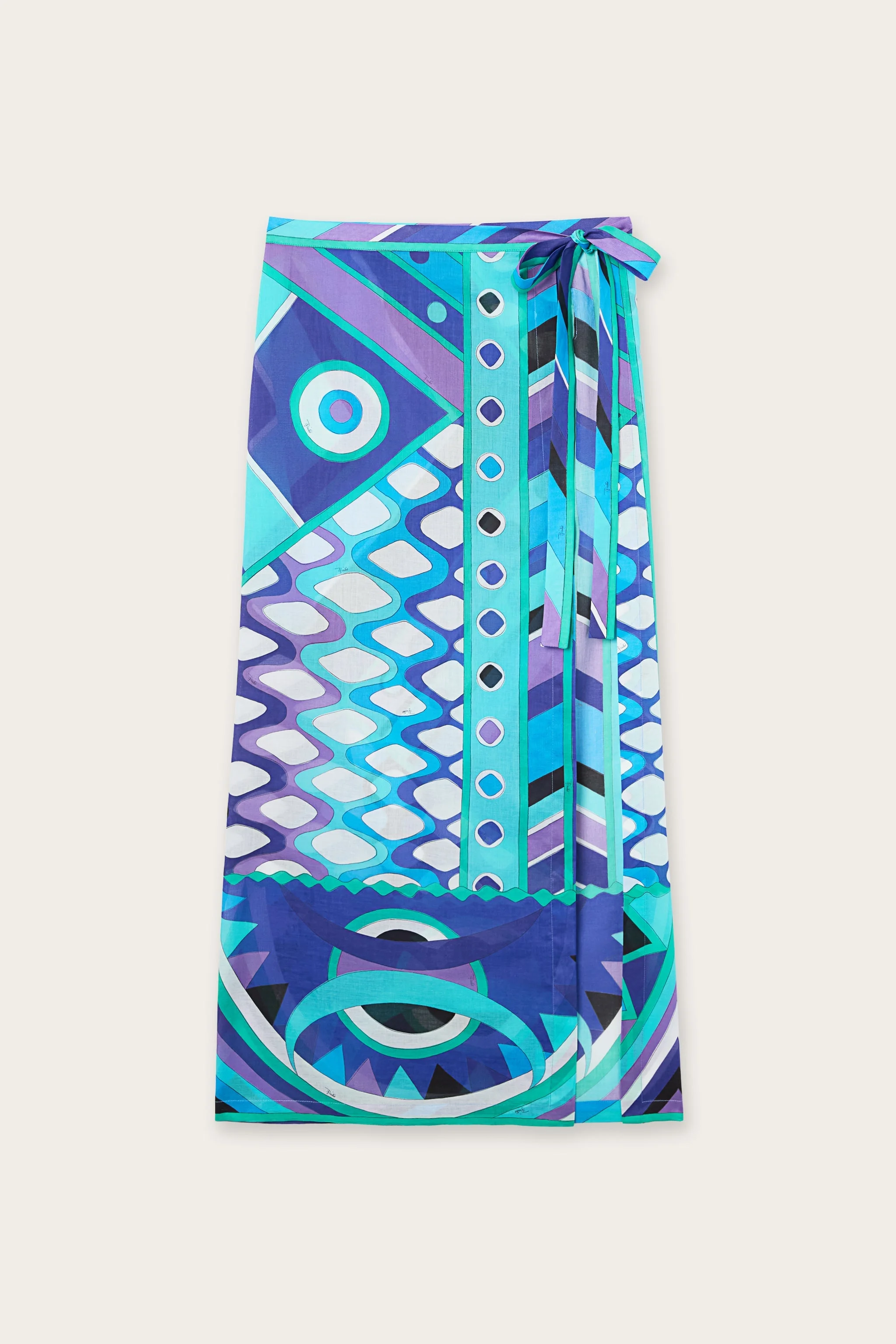 VIVARA PRINT COTTON SARONG SKIRT - 1