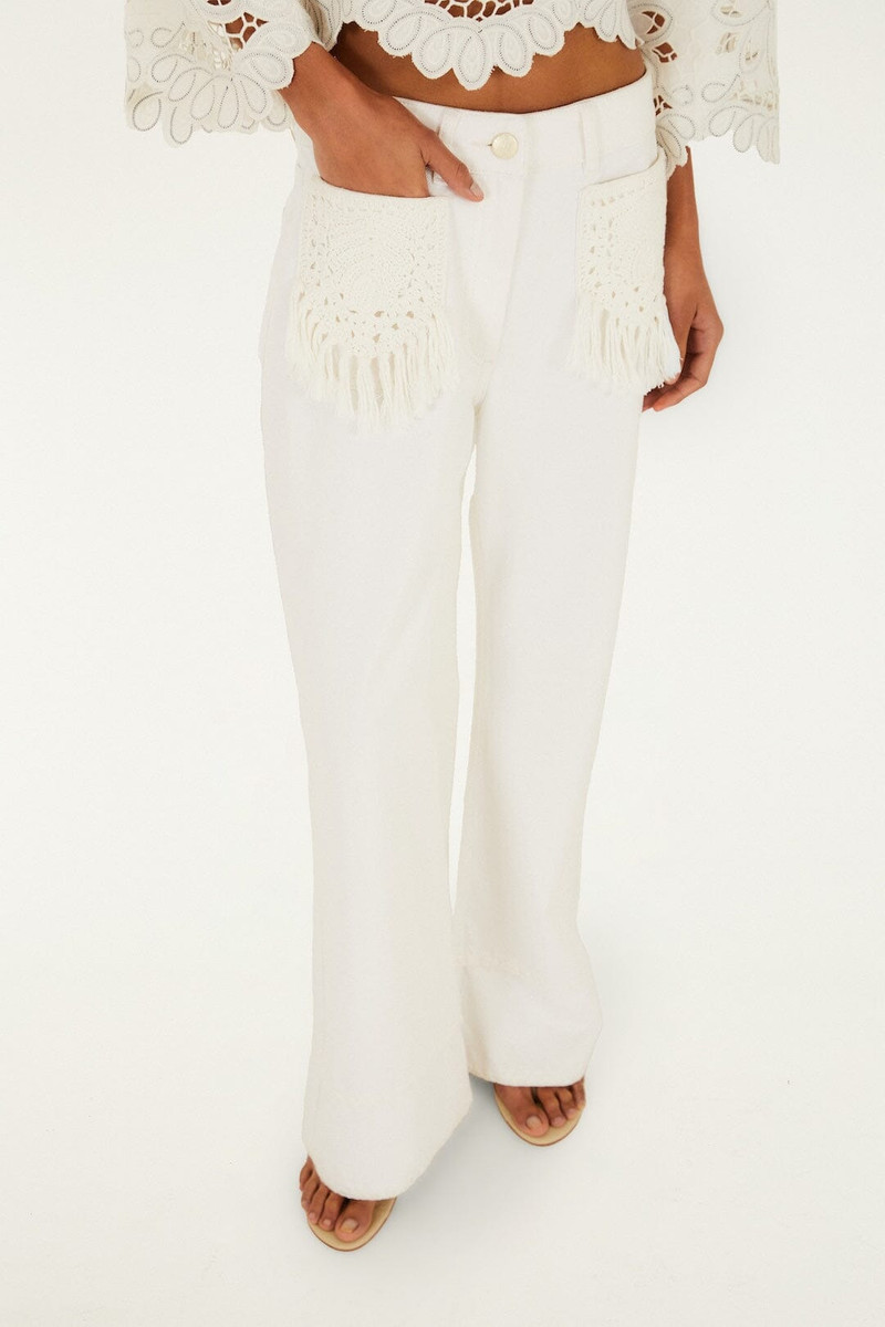 FARM RIO Twill Fringe Pocket Pants outlook