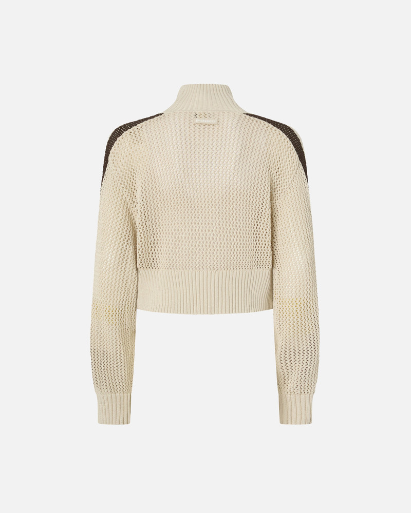 PINKO CROPPED SWEATSHIRT WITH BANDS AND OPENWORK outlook