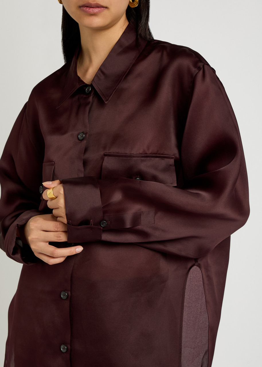 Khaite Matteo Silk-organza Shirt - 5
