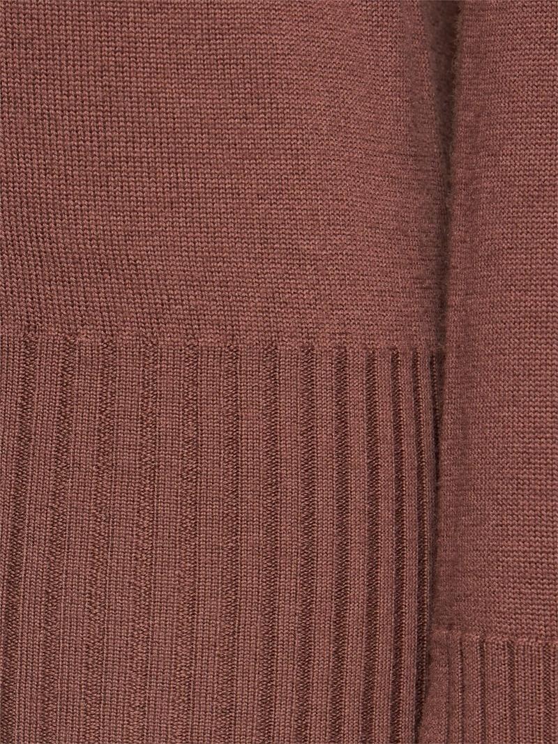 Long sleeve wool knit top w/cutouts - 2