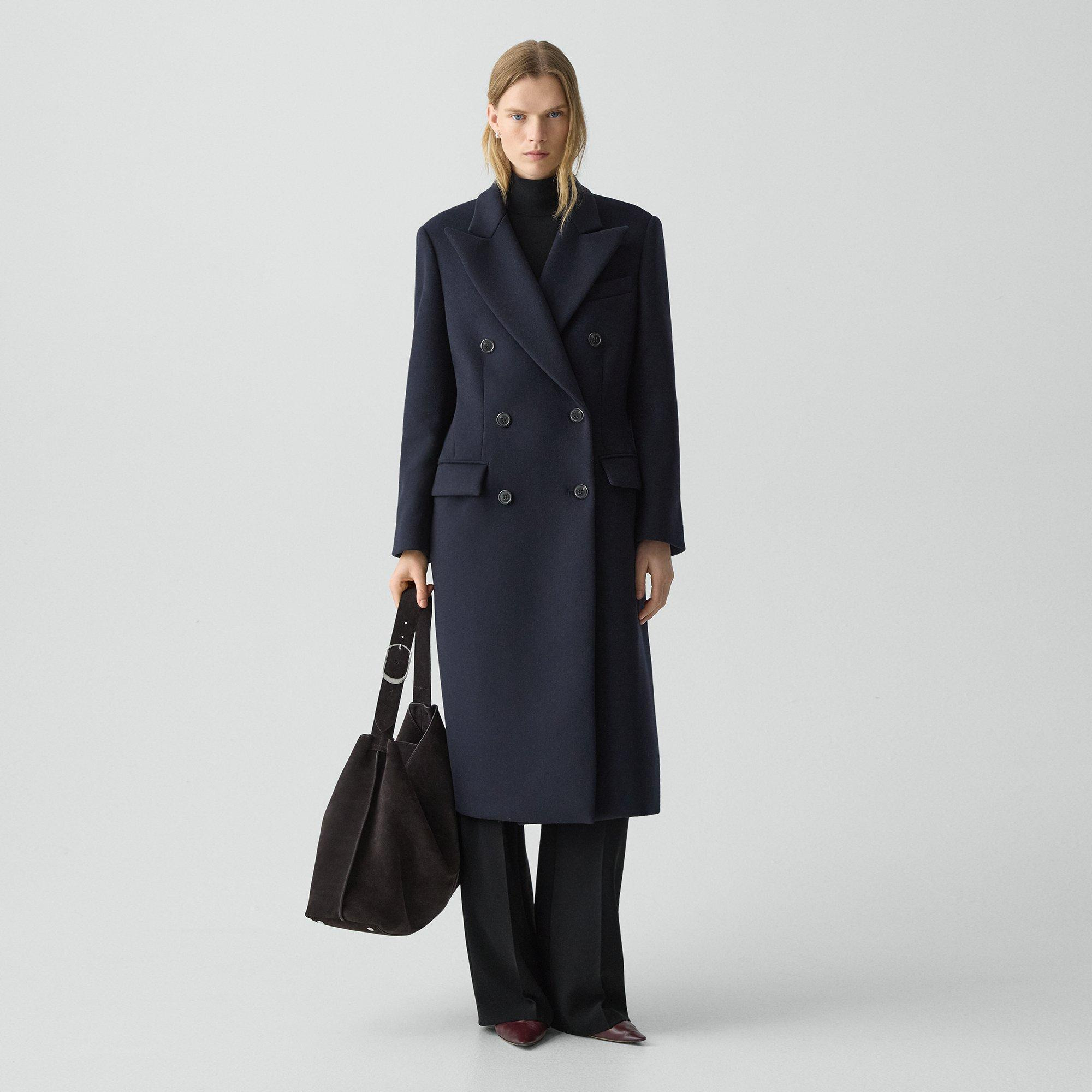 Double-Breasted Peacoat in Plush Melton - 2