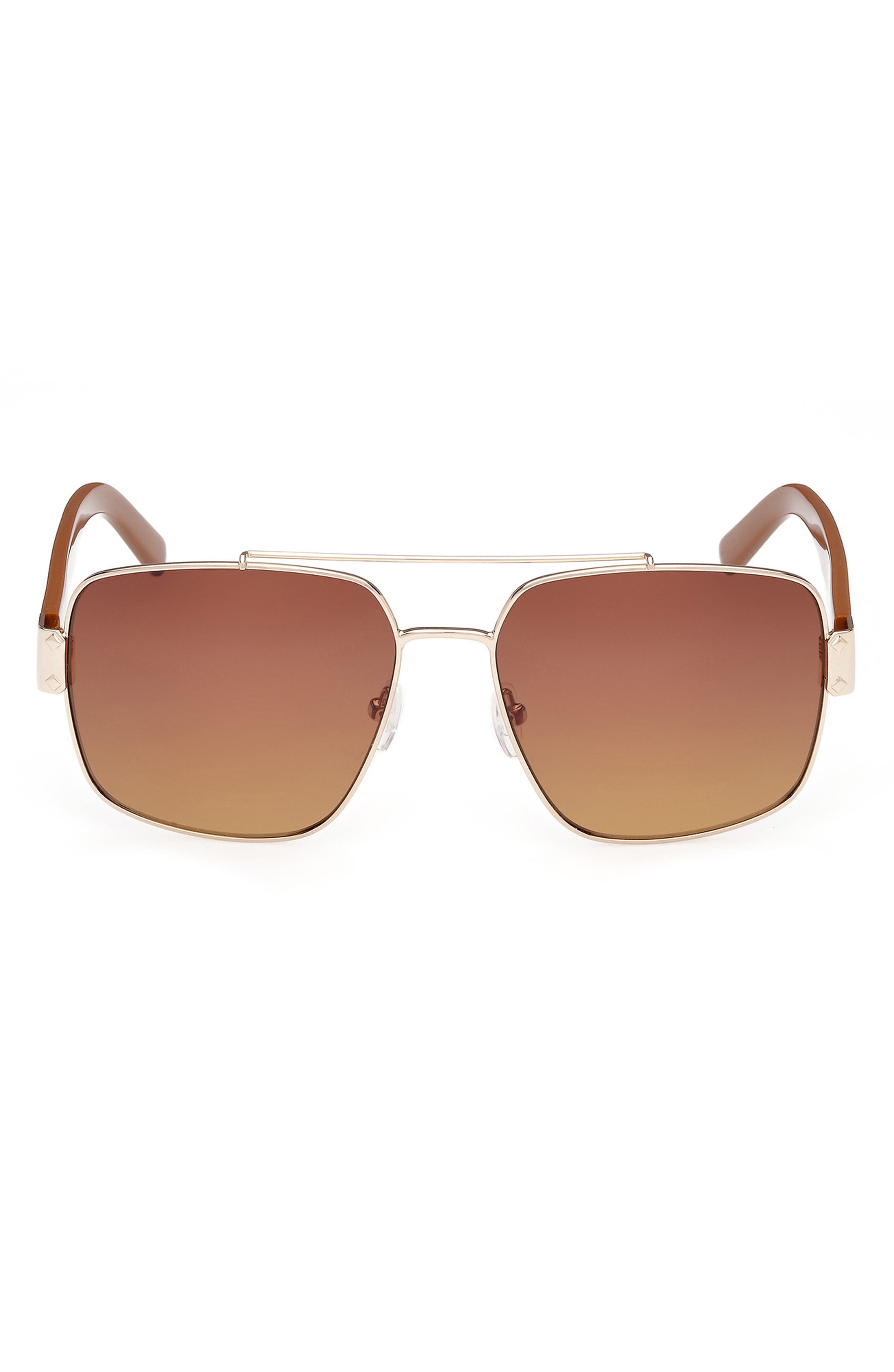 MCM 58mm Navigator Sunglasses in Gold /Gradient Brown at Nordstrom - 1