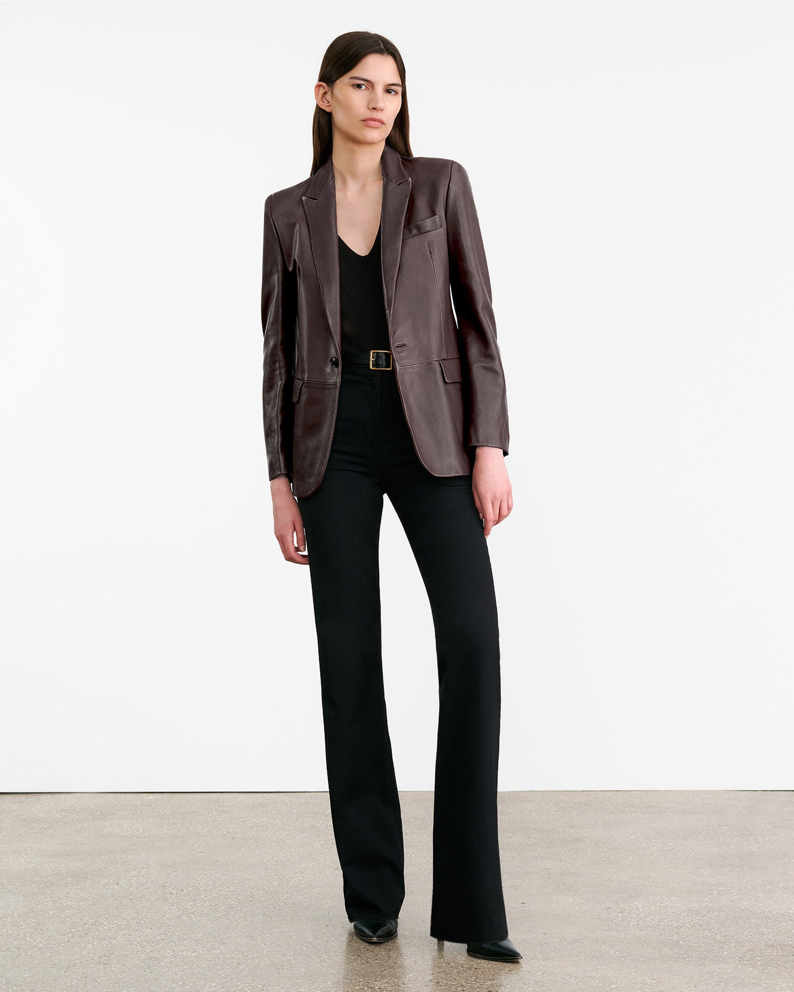 BELMONDE LEATHER TAILORED JACKET - 5