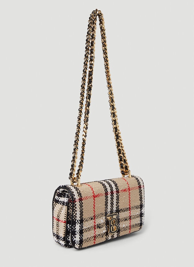 BURBERRY: Lola bag in cotton and wool - Beige