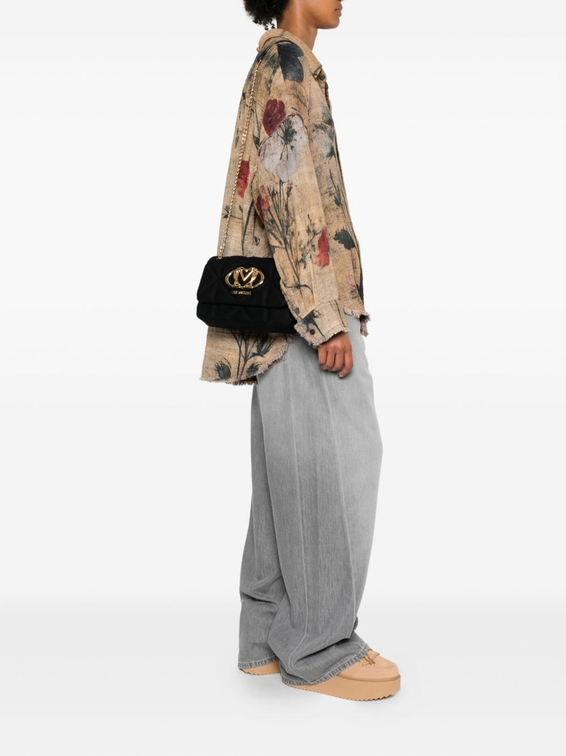 Moschino quilted logo-plaque cross body bag outlook