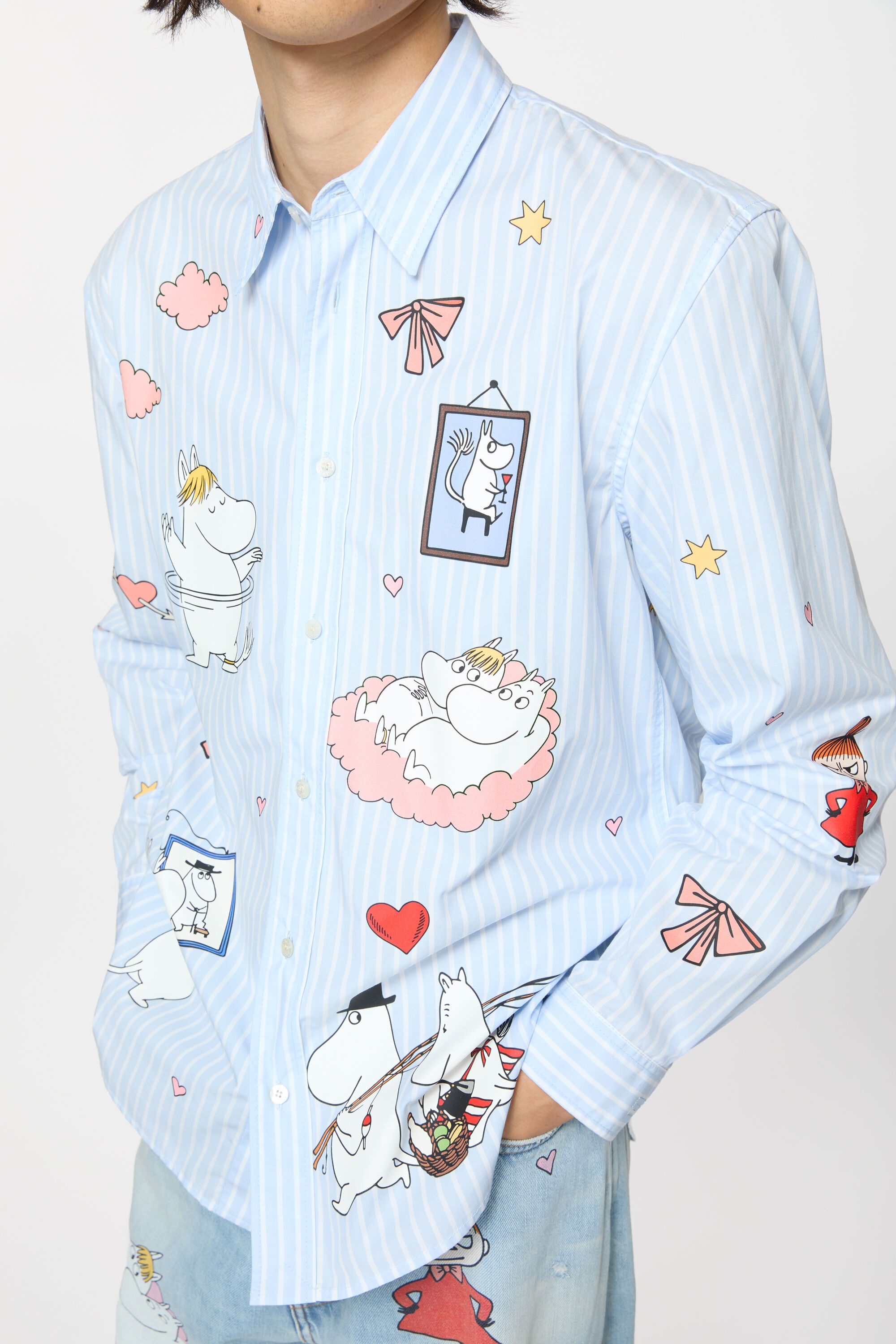【Yoshiyuki Meno】24ss acne studiosシャツ Acne Studios - Button-up shirt Acne Studios x Moomin - Blue