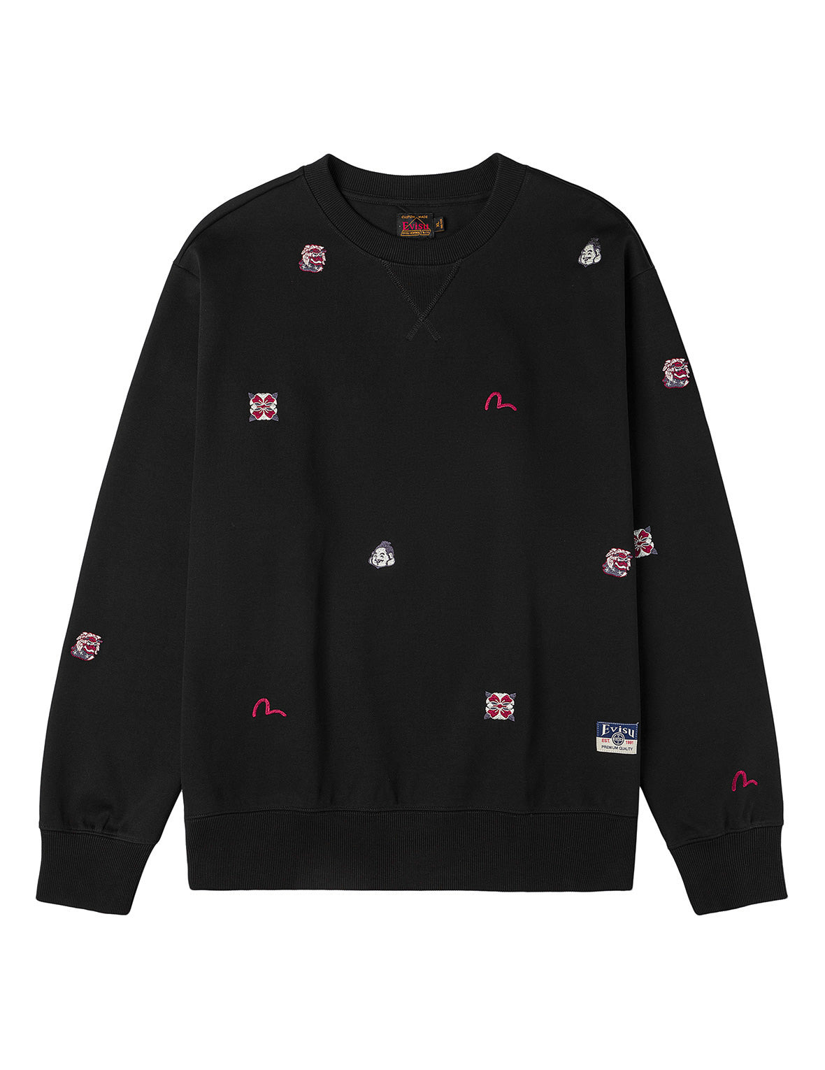 Allover Multi Logos Embroidery Relax Fit Sweatshirt - 12