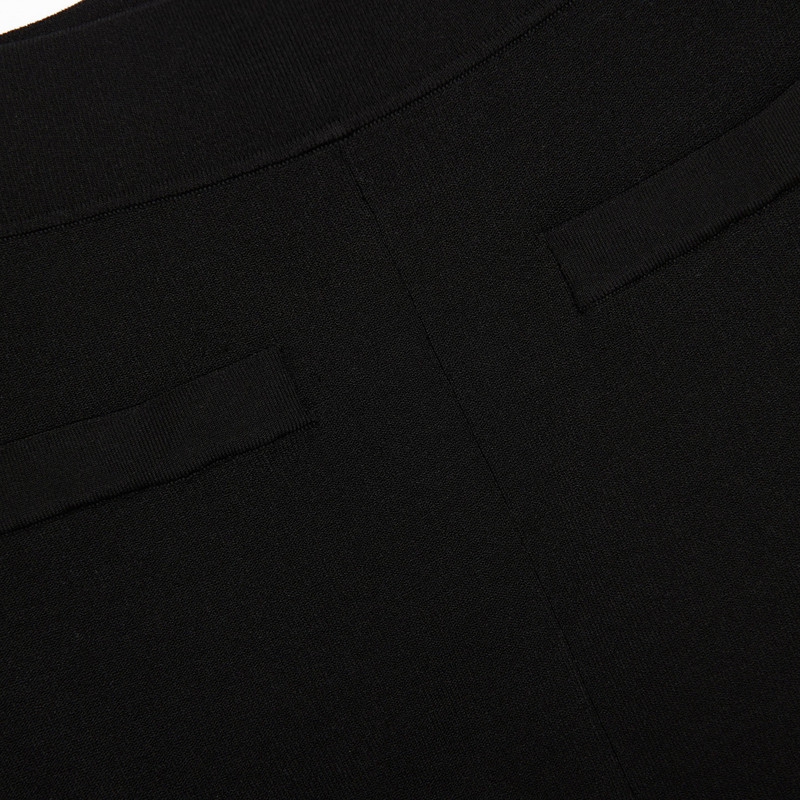 Black Belted Knit Leggings 5