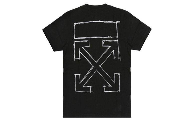 Off-White C/O VIRGIL ABLOH Small Character Pattern Printing Short Sleeve Ordinary Version Black OMAA - 2