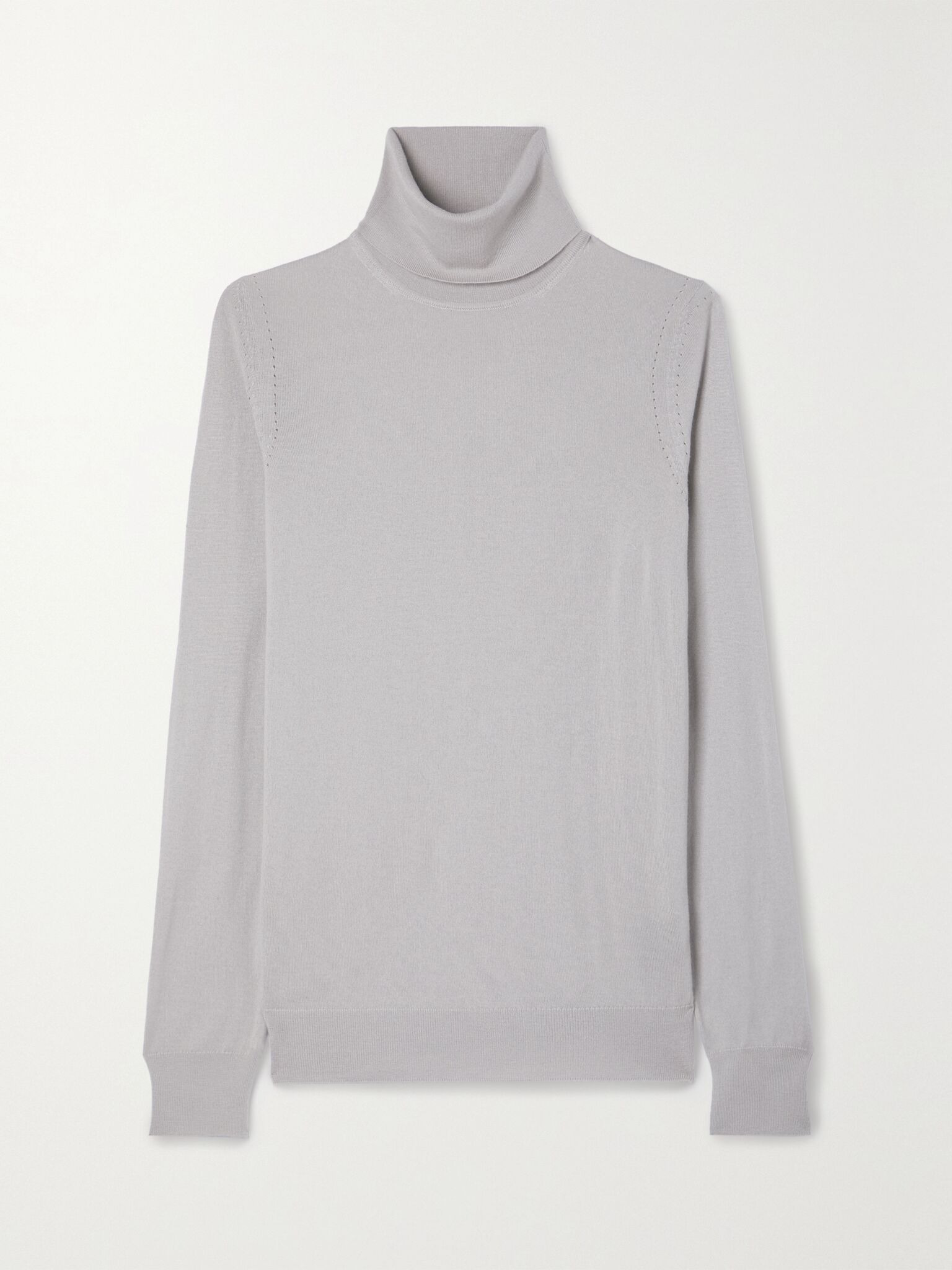 Cashmere turtleneck sweater Light gray - 1