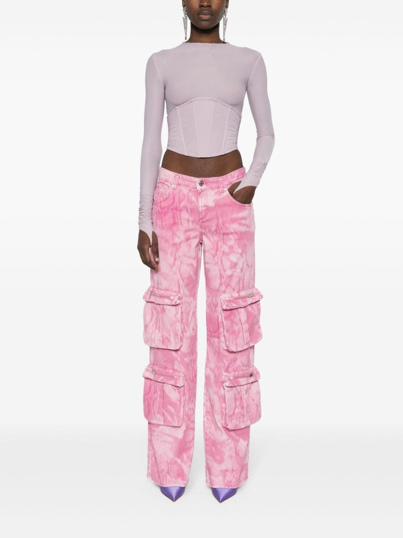 Blumarine ChinÃ© camouflage-print cargo jeans outlook