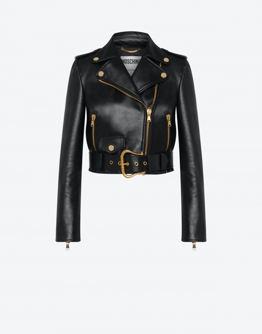 GILT WITHOUT GUILT CROPPED BIKER JACKET - 1