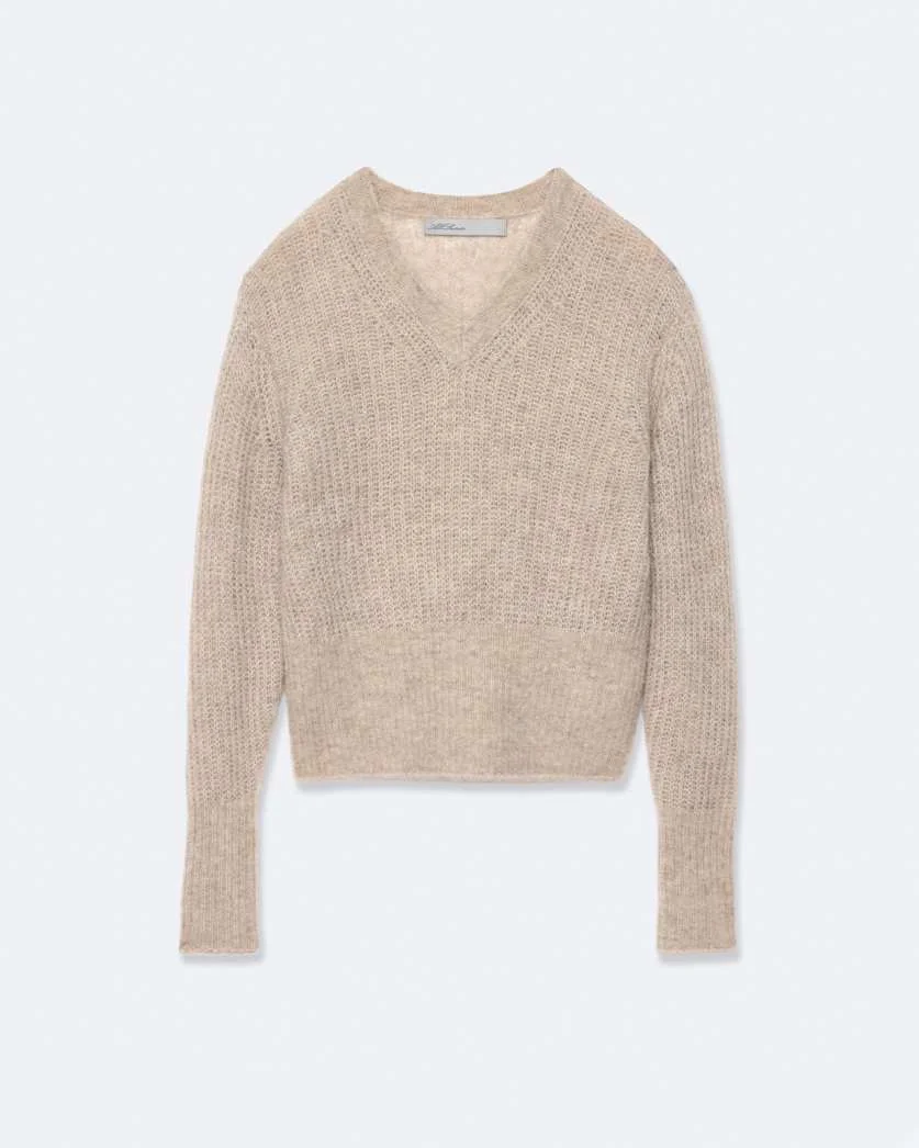 MABEL ALPACA-BLEND V-NECK SWEATER - 1