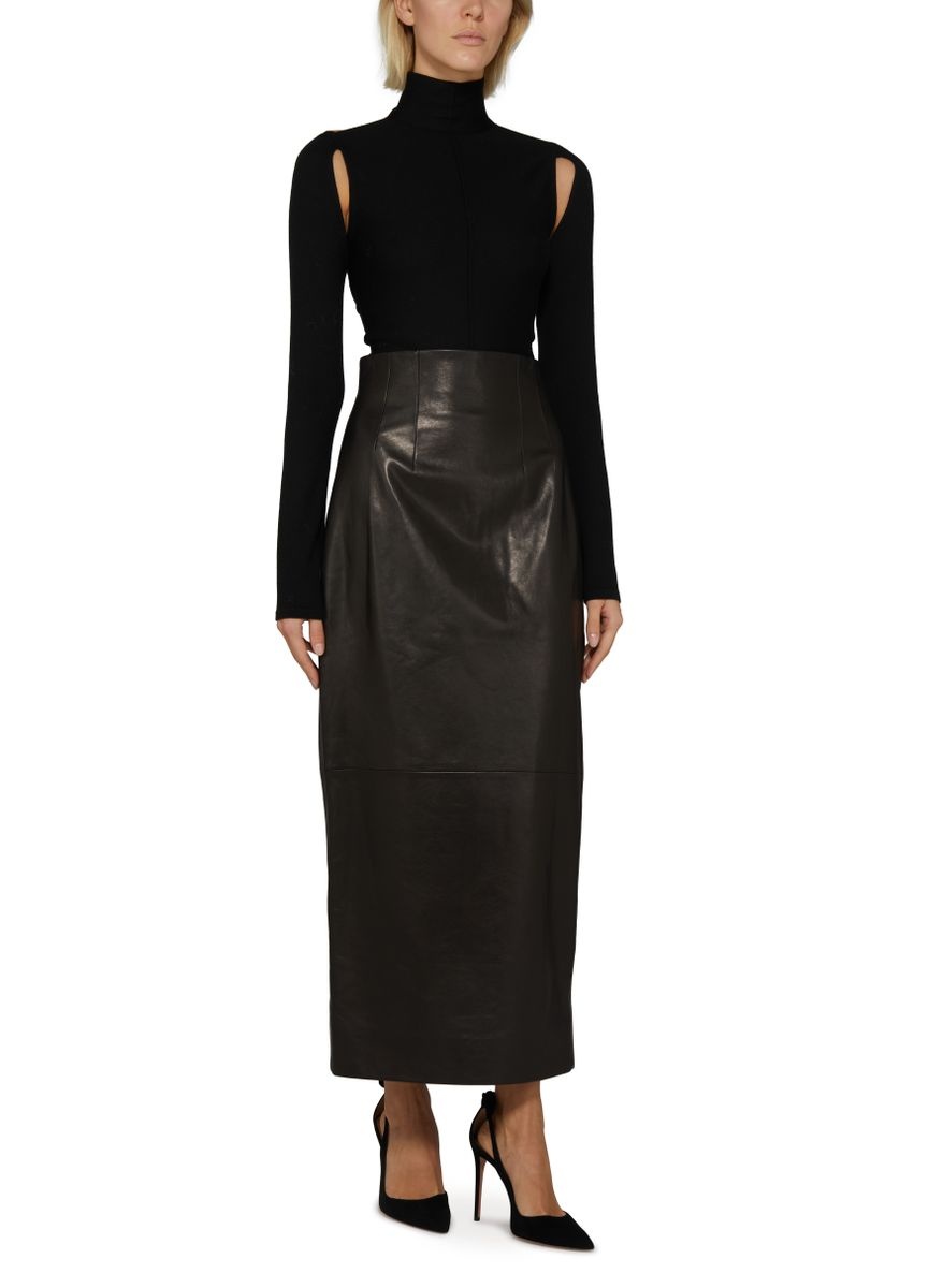 Loxley leather midi skirt - 2