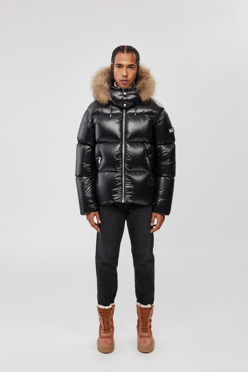 MACKAGE KENT Lustrous light down jacket with natural fur hood outlook