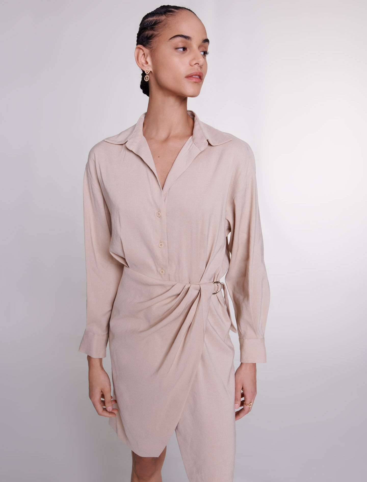 Linen midi dress - 8