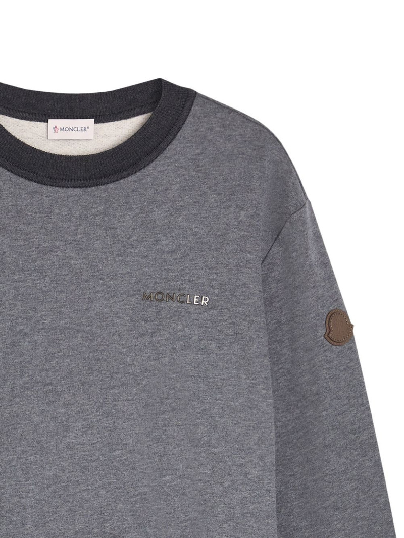 Moncler logo-patch crew-neck sweatshirt outlook