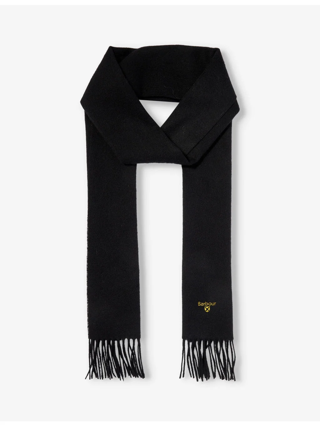 Brushed-texture tasselled-trim wool scarf - 1