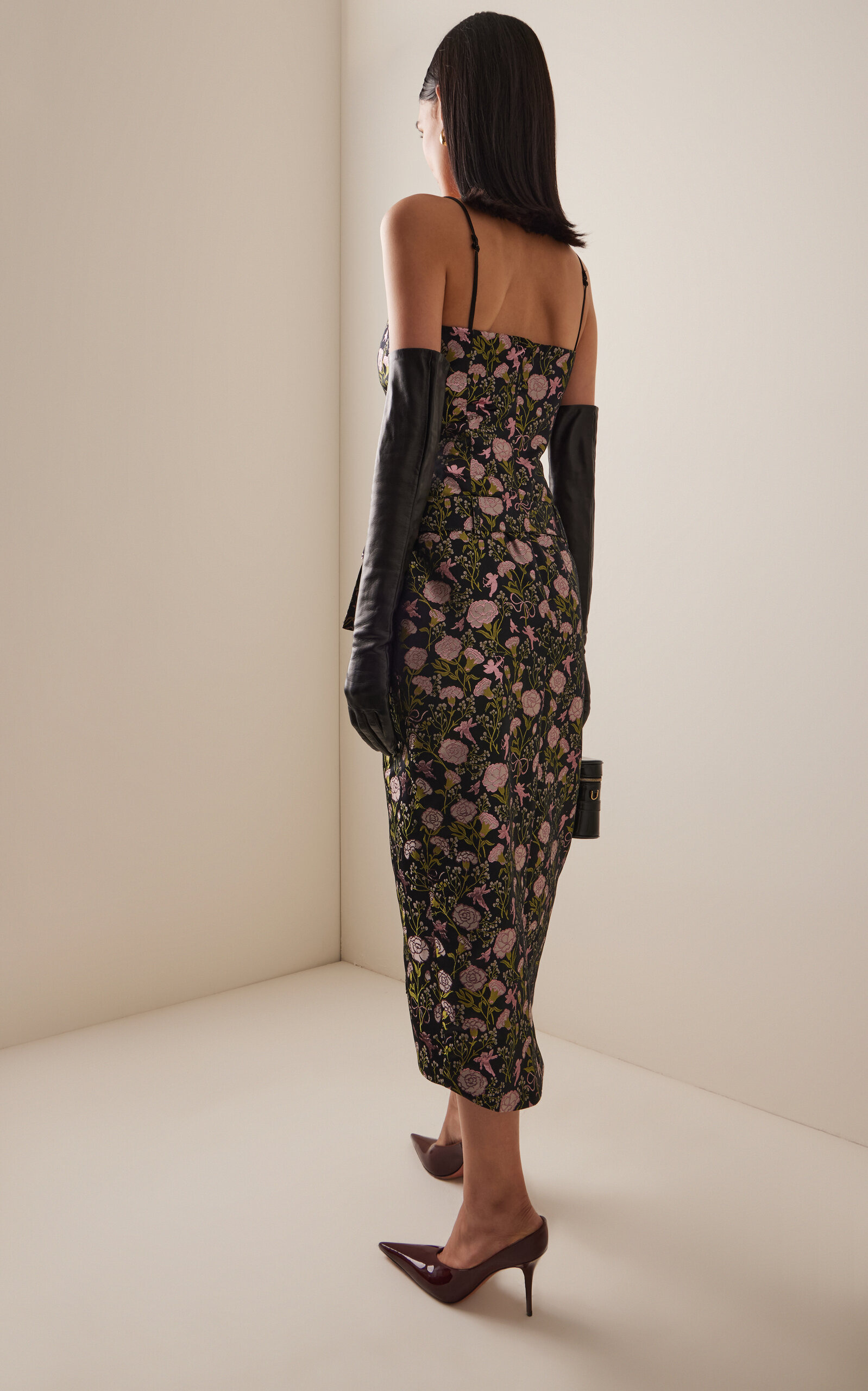 Julie Floral Jacquard Midi Dress multi - 4