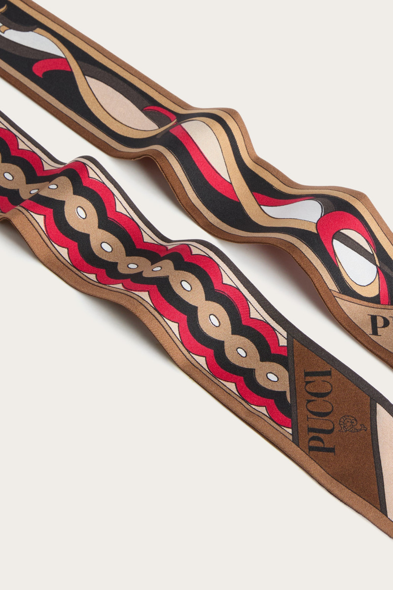 GIRANDOLE AND PAPIRO PRINT SILK TWILL SCARF 4