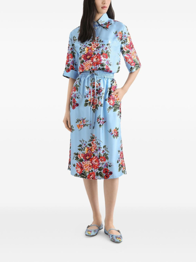 Dolce & Gabbana floral-print elasticated midi skirt outlook
