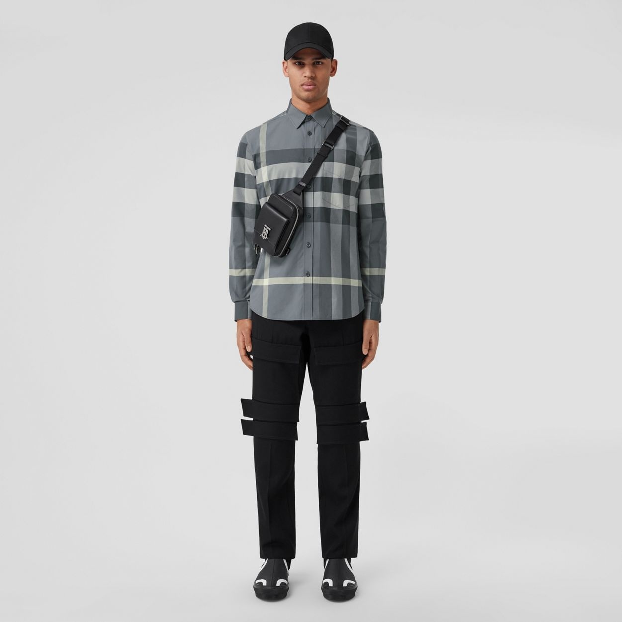 Check Stretch Cotton Poplin Shirt - 2