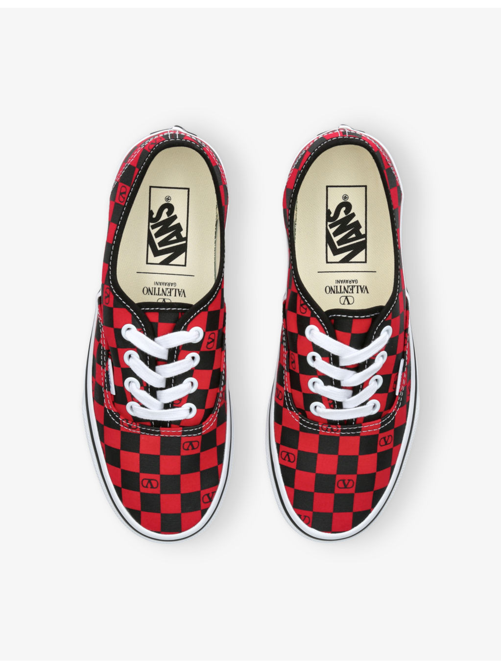 Valentino Garavani X Vans Authentic VLogo Checkerboard Canvas Low-Top Trainers - 2